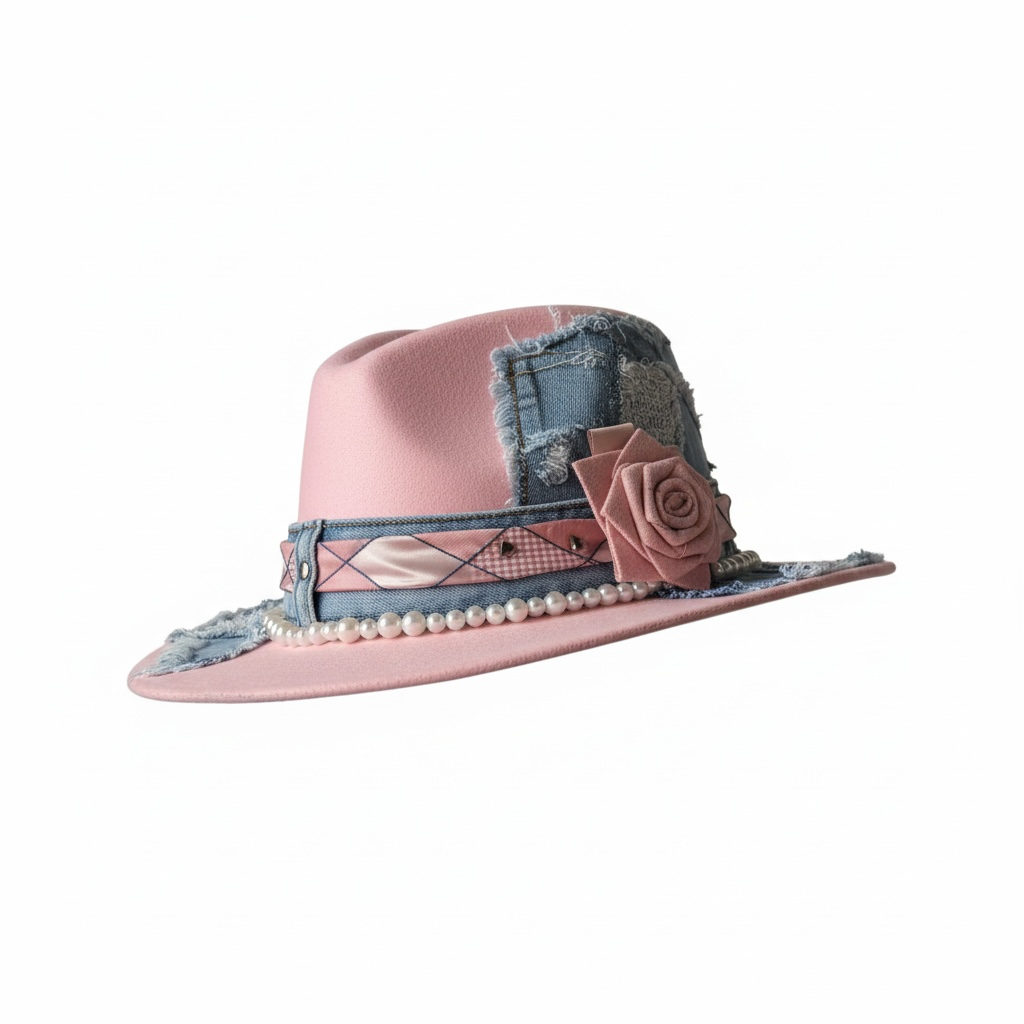 FEDORA+NECKTIE NECKLACE STATEMENT SET