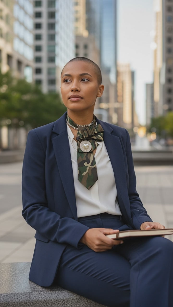 CAMO NECKTIE NECKLACE - STATEMENT EDITION